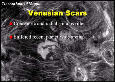 Concentric and radial rilles on Venus.